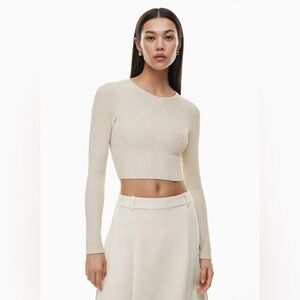 New Aritzia Babaton Sculpt Knit Crew Longsleeve